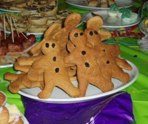 Puzzle Πλήρης πλάκα του μελόψωμο cookies άνθρωπος