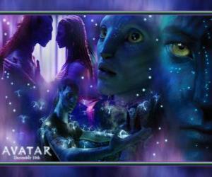 Puzzle Πολλές φωτογραφίες του Τζέικ και na&#039;vi avatar Neytiri