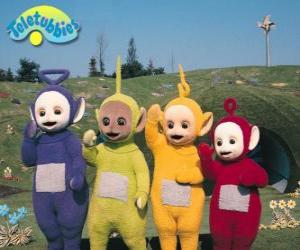 Puzzle Τελετάμπις: Laa-Laa, Tinky Winky, Po και Dipsy