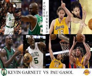 Puzzle Τελικοί του ΝΒΑ 2009-10, πάουερ φόργουορντ, Garnett Kevin (Σέλτικς) vs Pau Gasol (Λέικερς)