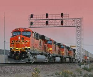 Puzzle Τρένο εταιρεία, BURLINGTON SANTA FE (BNSF) ΗΠΑ