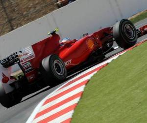 Puzzle Φερνάντο Αλόνσο - Ferrari - Silverstone 2010