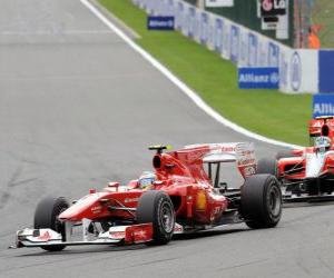 Puzzle Φερνάντο Αλόνσο - Ferrari - Spa-Francorchamps 2010