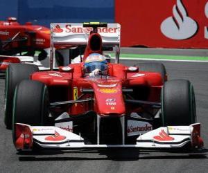 Puzzle Φερνάντο Αλόνσο - Ferrari - Βαλένθια 2010