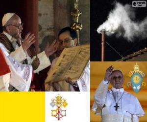 Puzzle Φραγκίσκος I, Jorge Mario Bergoglio είναι οι 266 χιλ. Πάπα της Καθολικής Εκκλησίας