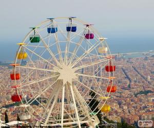 Puzzle πανοραμική ρόδα του Tibidabo, Βαρκελώνη